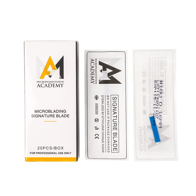 Micropigmentation Academy Microblading agulhas | 18U Sorteado Manual de Maquiagem Permanente Autelas Tatuagem de