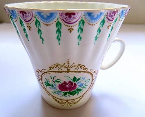 Vintage Imperial Lomonosov Russian Porcelain Flowers Coffee Cup e Pires