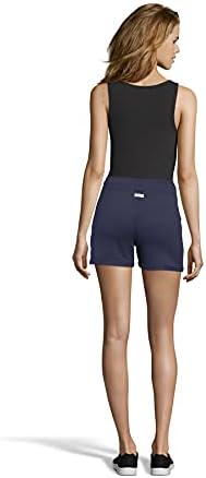 Hanes Women's Fleece Shorts, Luxe Collection Shorts leves de lã para mulheres, shorts de treinamento feminino