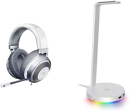 Razer Kraken Gaming Headset + Base Station V2 Chroma Pacote: Mercury White