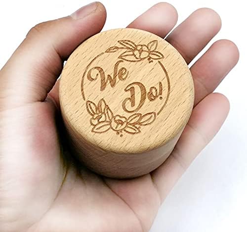 ZYM205 Gravura personalizada de casamentos rústicos Caixa de madeira Jóias de bugigangas recipiente de armazenamento de