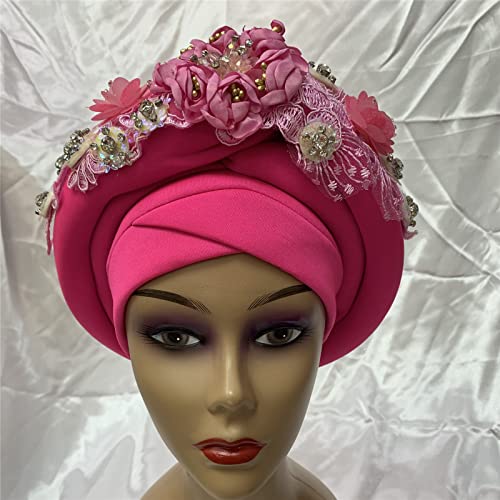 Cap de turbante feminino Nigéria gele cabeças hijab band de cabeça ASO oke Africano Headtie Auto gele cabeças de cabeça fêmea headwraps