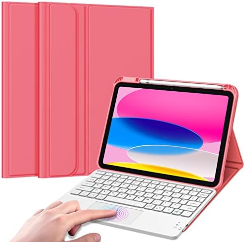Caixa do teclado do touchpad fintie para iPad 10th Generation 10,9 polegadas tablet - tampa traseira de TPU suave