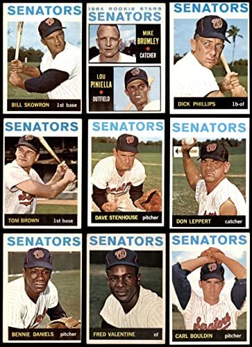 1964 Topps Washington Senators Set Set Washington Senators VG+ Senators