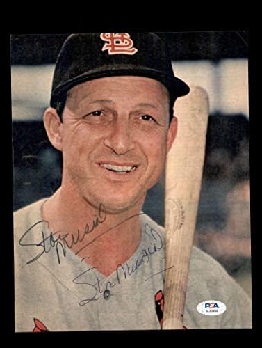 Stan Musial PSA DNA assinado 8x10 fotografia vintage Autograph Cardinals - Fotos autografadas da MLB