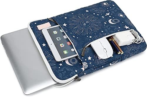Sanfan 360 ° Saco de capa de laptop protetor com 2 bolsos, tampa do laptop com alça e alça de bagagem para o MacBook