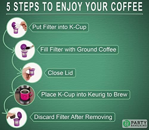 Pesquérito de festa 300 filtros de café em papel - Design compacto filtro de café de uso único para Keurig 1.0 e 2.0. Tamanho e quantidade