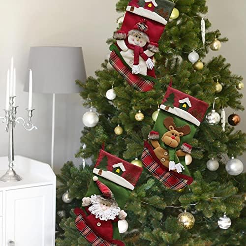 Estocagem de Natal Big Xmas Stagens decoração Santa Snowman rena estocando decorações de Natal e acessórios de festa decorações