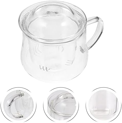 Copo expresso de cabilock Copos de café de vidro transparente de vidro de vidro de vidro de vidro de 2pcs de copo de copo de copo de copo de chá de vidro com copo de chá com infusor para cozinha em casa xícara de chá de chá de café de café com copo de café