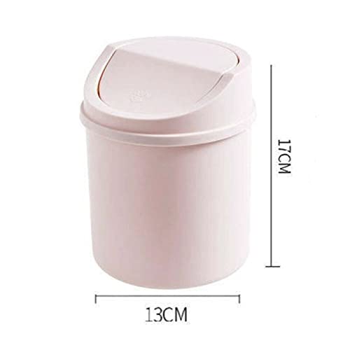 AllMro Pequeno lixo lata de plástico lixo de mesa de plástico pode prensas domésticas do tipo com tampa de detritos de tampa Mini penteado de armazenamento de penteado balde