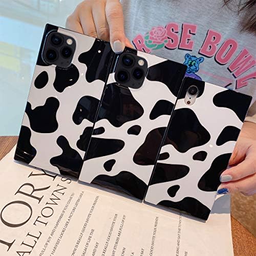 Rrfnnnf Square Cow Print Case compatível com iPhone SE2020 /iPhone 8 /iPhone 7, Luxury Cute Cool Pattern Padrão de
