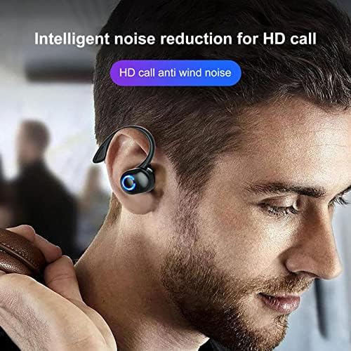 Mllkcao Earhook Bluetooth Headset Wireless Bluetooth 5.2 Ear fone de ouvido Ultralight Business Headphones de orelha com microfone