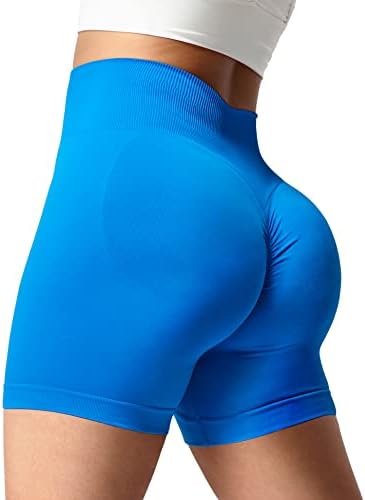 VoyJoy Tie Tye Biker Shorts para mulheres Cantura alta shorts perfeitos O treino de ioga Leggings Scrunch Butt Lift Gym calça