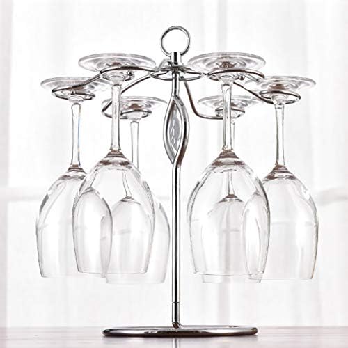 Exibição do suporte para gama de vidro de vinho com 6 ganchos elegantes copos de cozinha acessórios Organizador de mesa de metal de metal racks para casa