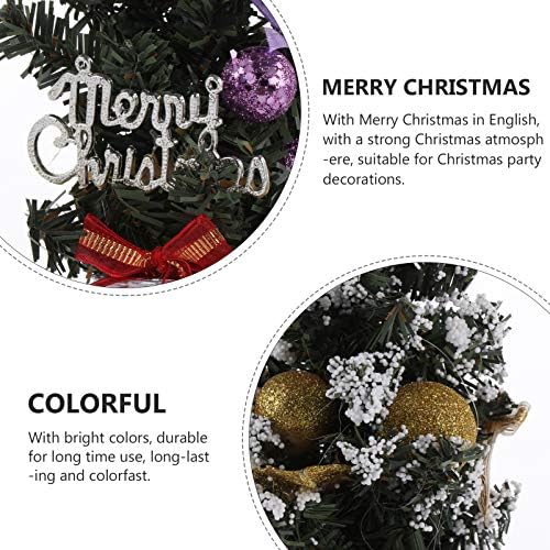 Toyandona Artificial Pine Tree 3 PCS Mini Árvore de Natal Artificial com Ornamentos, 7,8 polegadas de mesa de mesa Decorações de árvore