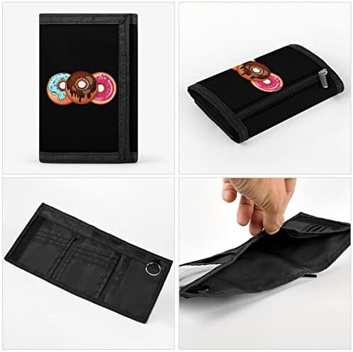 Carteiras de brigas de donut para homens e mulheres com janela de identificação Pocket Pocket Cartet Gifts