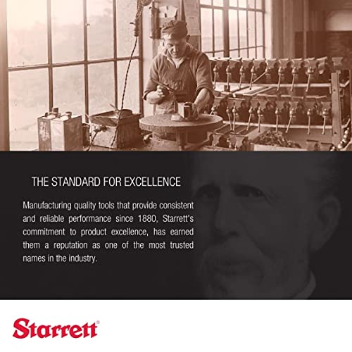 Starrett Steel Parallel com acabamento de aço comum, leitura rápida para layout e trabalho de inspeção - aço de ferramenta de grau especial, 6 comprimento, 1/2 de espessura, 3/4 de largura - 384T