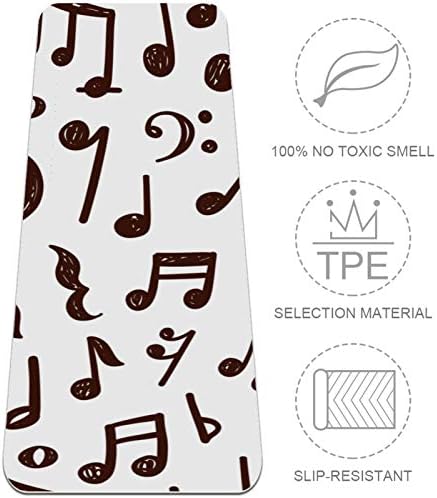 Siebzeh Musical Notes Premium grossa Yoga Mat ECO Amigo da Saúde e Fitness Non Slip Tapete para todos os tipos de ioga de exercício e pilates