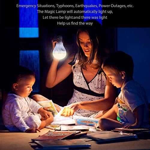 Lâmpadas recarregáveis ​​de BSOD, lâmpada mágica de LED com controlador remoto lâmpada de emergência branca quente sem lâmpada de lâmpada operada por bateria de eletricidade E26 para iluminação interna em casa