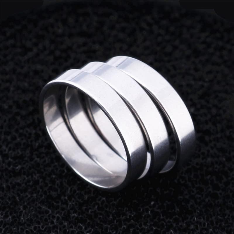 Kolesso 316l 4mm Rings Tiny Band Ring para homens e mulheres moda prata cauda anel-80233