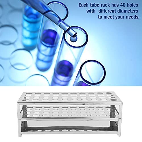 Rack do tubo de teste, Laboratory Test Tube Portador Resistência Três tipos 40 furos com 15,5 mm 18,5 mm para laboratório para tubos de teste