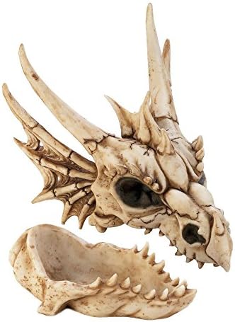 Caixa detalhada do crânio de dragão 7x8.5x6