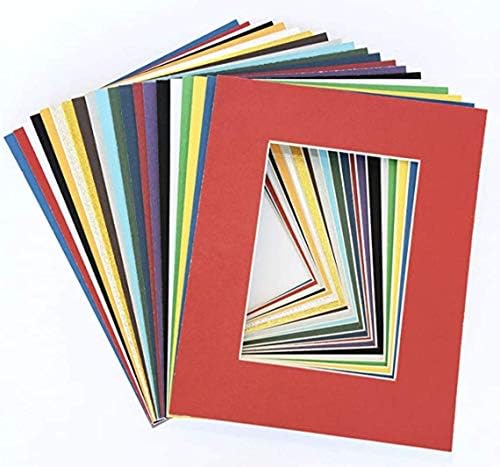 Um tapete max mais máximo, 11x14 para quadros 16x20 - cores mistas de cores brancas, pacote de 25.