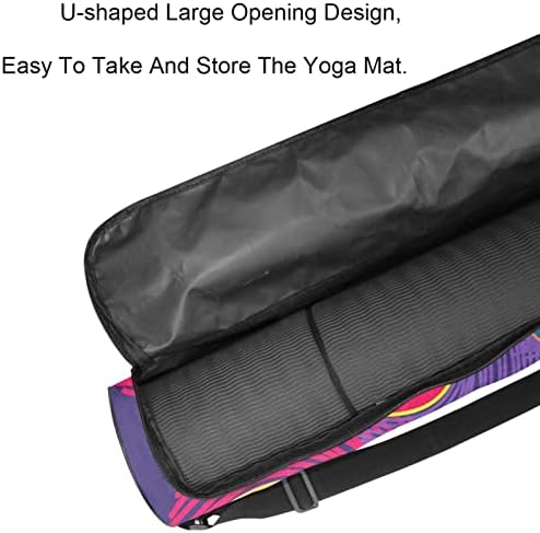 Bolsa de tapete de ioga ratgdn, pavão portador de yoga tat de yoga full-zip yoga tapete saco com alça ajustável para homens