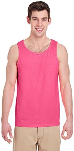 Tampa de algodão pesada Gildan Mens G520 -Safety Pink XL