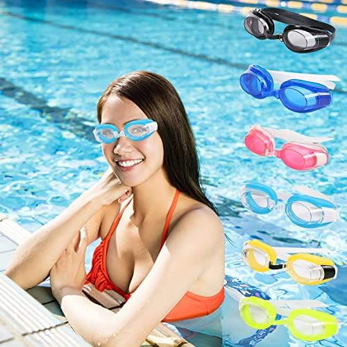 Óculos de natação PMUYBHF 4 Pacote de 4, óculos de natação de piscina de natação óculos de silicone à prova d'água portáteis óculos