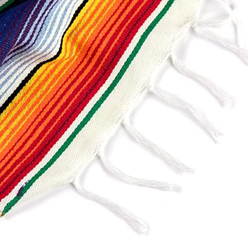 Airooglee Mexican Table Runner 4pack 14 x 84 polegadas Fiesta Decoração do Partido Temático Mexicano para Cinco de Mayo Fiesta Party Serape Zarape Runner