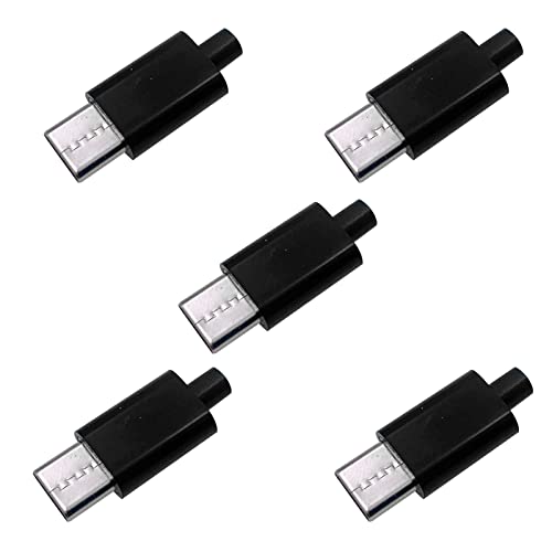 Teansic 10set Mirco USB 3.1 Tipo C Conector de plugue com PCB 24pin Linha de dados Interface Masculino e fêmea Solda de