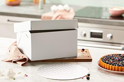 PME de bolo redondo cartão e caixa de bolo, 10 polegadas, branco