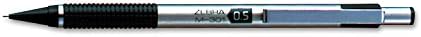 Lápis mecânicos de caneta zebra M-301, barril de aço inoxidável, ponto fino, 0,5 mm, punho preto, 12 pacote