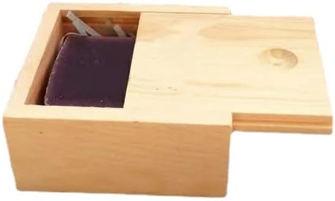 Chris.W 1700pcs Caixa de armazenamento inacabado de madeira com tampa de slides, caixa de presente de madeira quadrada, caixa de sabão, caixa de armazenamento de madeira vintage para sabonete de jóias artesanais diy