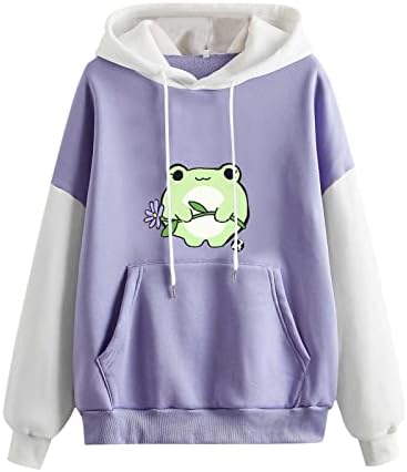 Hoodies femininas adoráveis ​​garotas adolescentes casuais mangas compridas moletom com capuz