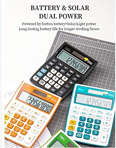 Calculadora de escritório da calculadora YFQHDD cor calculadoras fofas de suprimentos de negócios duplos programador eletrônico programador