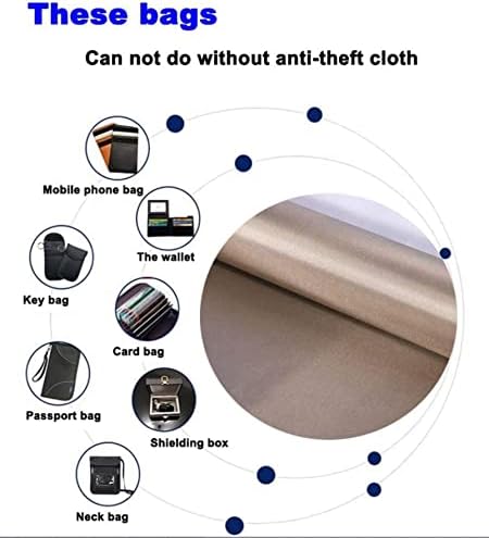 DMWMD EMF blindagem Faraday Ploth EMF Shielding Fabric, Anti Radiação, Isolamento Emi, Wi -Fi e Bloqueio de Sinal Celular