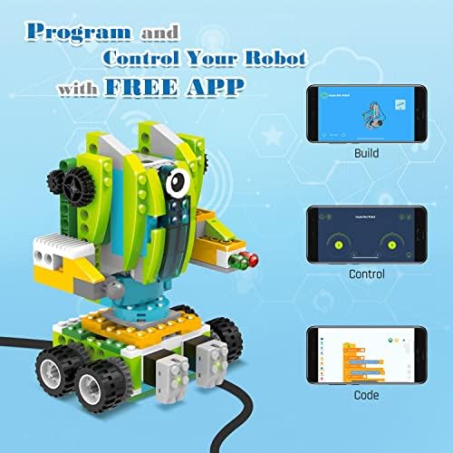 Robôs de codificação MasterZoid Robot MakerZoid, 200+ Em 1 kit de robótica controlado por aplicativos, brinquedos educacionais