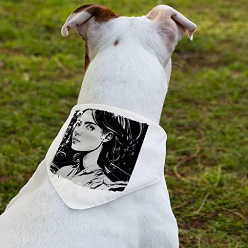 Engenheiro Girl Art Pet Pet Bandana Collar - Art Scondf Collar - Bandana fofa de cachorro impressa - L