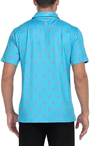 Camisetas de golfe LRD para homens upf 50 umidade wicking camisa de pólo de manga curta