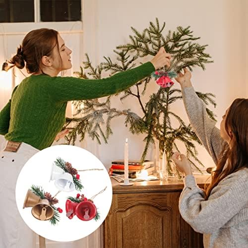 PretyZoom Home Decor Tree Ornamentos de Natal Treça de Natal Diy Berry Bell Pingents Pingents Decorações de Natal