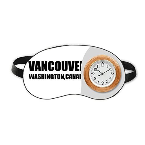 Vancouver Canada City Sleep Sleep Eye Head Relógio Tampa da sombra