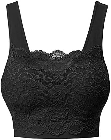 Capa Top Top Feminino Bra Bra Sports Lace com Lace Front Lace Black Black Sports Bra