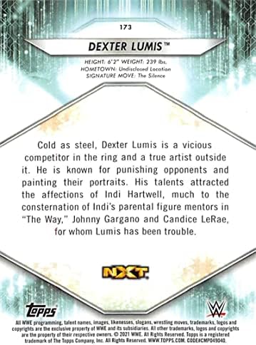 2021 Topps WWE #173 Dexter Lumis Wrestling Trading Card