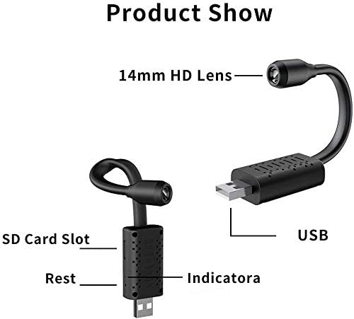 Mini Mini Wi -Fi Spy Hidden Camera, Rettru 1080p portátil Wireless Wireless HD Nanny Cam com Detetive de Motion, Câmera