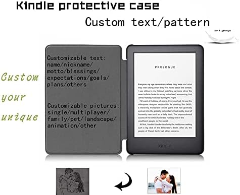 Caso personalizado para o Kindle 10th Generation 2019- Tampa de proteção azul com sono/wake automático