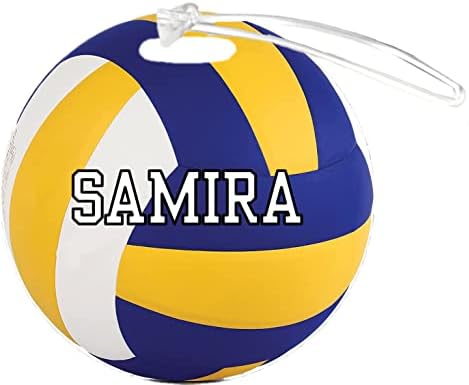 Volleyball Samira personalizável 4 polegadas reforçada Bagagem de bagagem de bagagem Adicione qualquer número ou qualquer nome de equipe