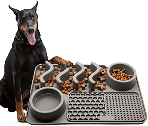 Ohmopie tapete de alimentação lenta para cães 16''x11 '' tamanho grande anti-deslizamento Lick tape