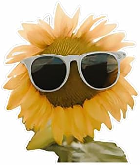 Girassol engraçado USSZ com óculos de sol adesivo de vinil para carro | Laptop | Van | Caminhões | Motocicleta |